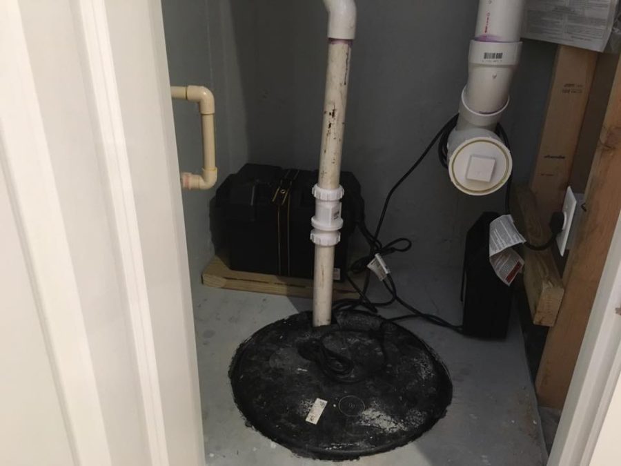 Installed an emergency battery backup sump pump.